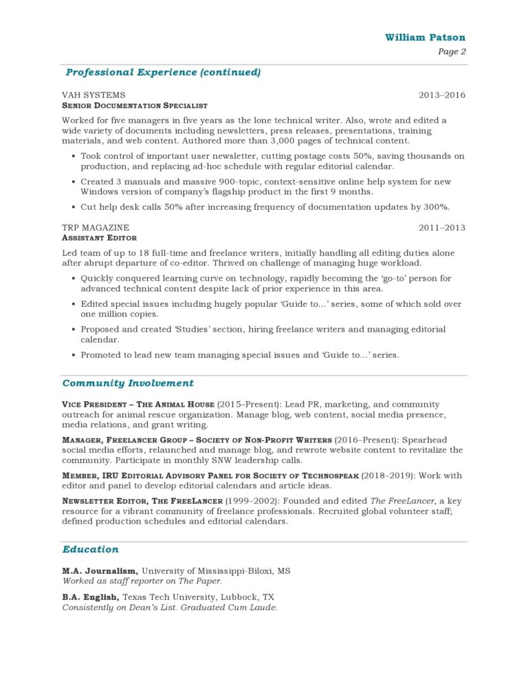 alexandria va resume writer